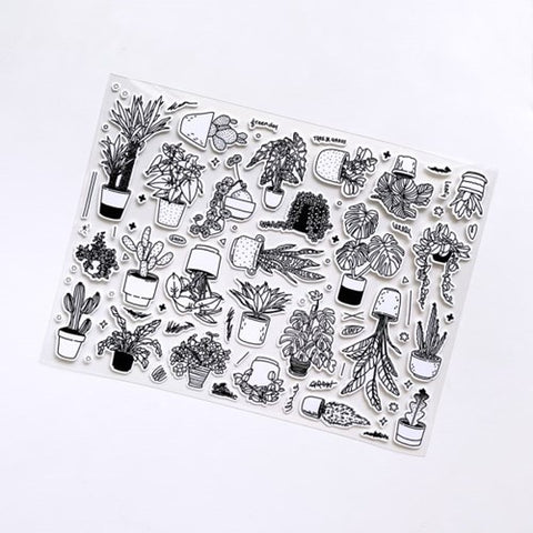 Flowerpot Line Seal Sticker | Deco Sticker