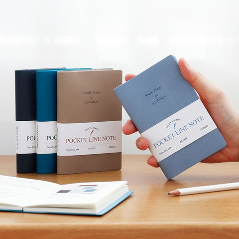 Official A6 Pocket Handy Line Notebook [4colors]