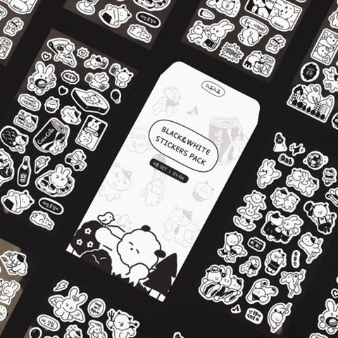 Black & White Sticker Pack | 4sheets