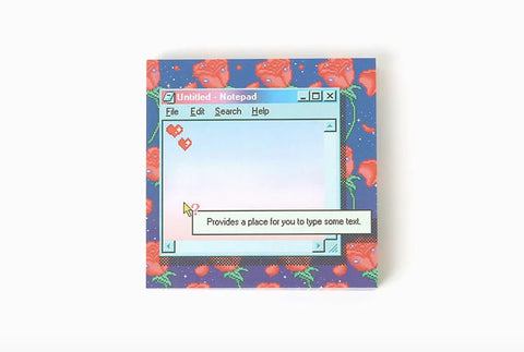 Moonlight Retro Rose Night Memo Pad