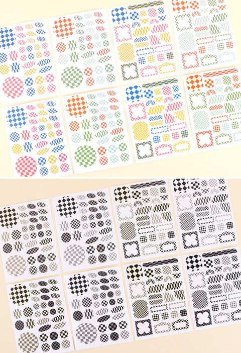 This & That Check Pattern Sticker Pack [2colors] | 8sheets