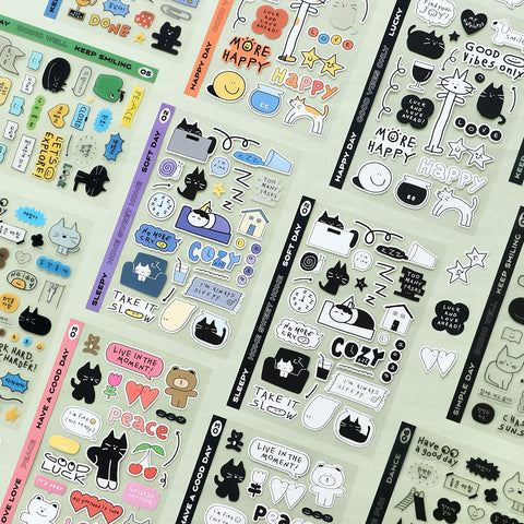 Doodle Daily Deco Sticker Pack [2types] | 6sheets