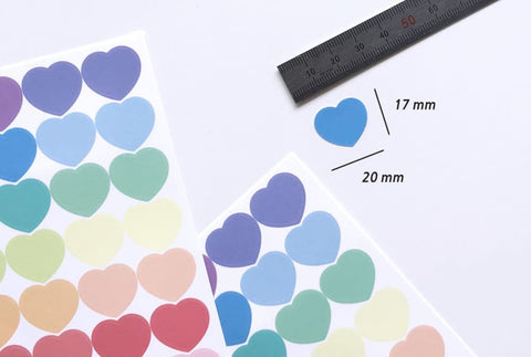 Pastel Mixed Heart Sticker | Planner Deco Sticker