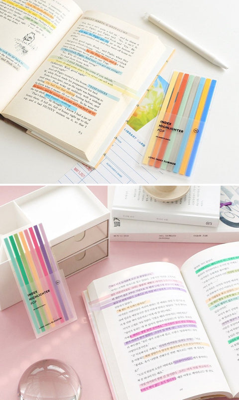 Index Long Highlighter POP Sticky Notes [2types]