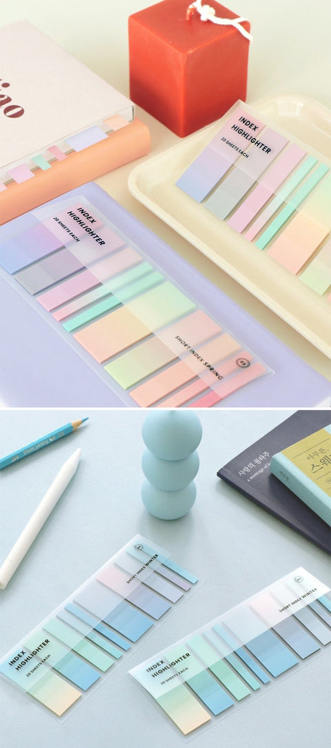 Index Short Highlighter Sticky Notes [2types]