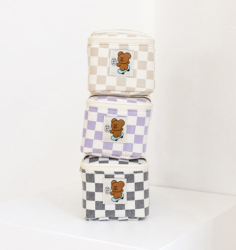 momossi Checkerboard Makeup Pouch S [3colors]