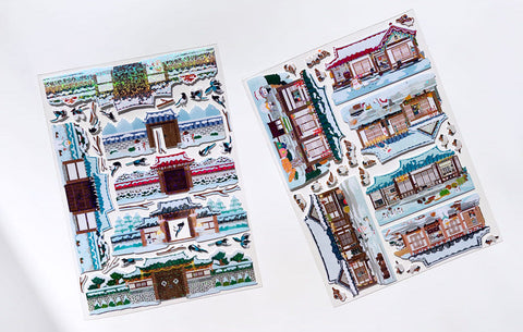 Winter Hanok Seal Sticker [2types] | Deco Sticker | Korean-style House