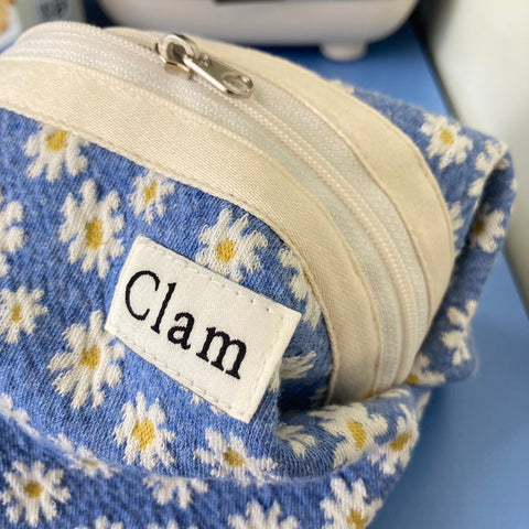 Clam Round Pouch [Egg Flower] | Daily Pouch