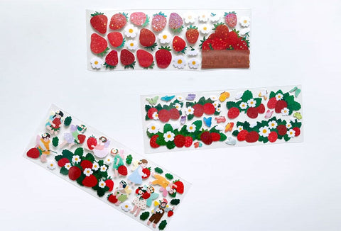 Strawberry Seal Sticker [3types] | Deco Sticker