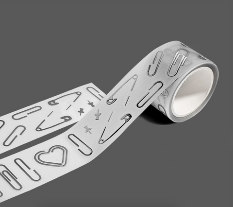 GLEN Clip & Silver Pin Kiss Cut Tape | Sticker