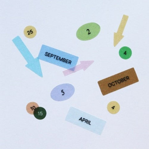 Number Seal Sticker [4types] | Day Sticker