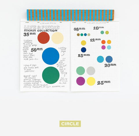 LIFE&PIECES Sticker Collection Pack _ Circle | 8sheets