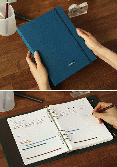 Attitude 6Ring Binder A5 & Planner Set [10colors]