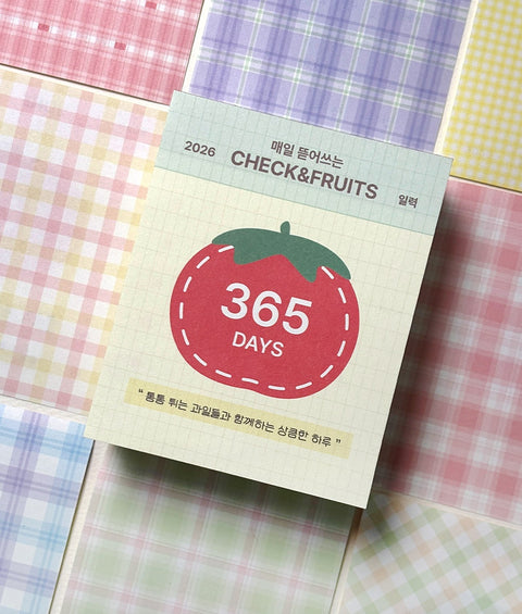 2026 Check&Fruits Daily Calendar | Day Calendar