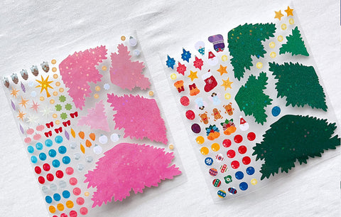 Christmas Tree DIY Seal Sticker [2types] | Deco Sticker