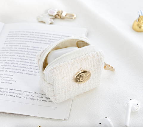 Piyo Tweed Earphone Pouch [3colors] | AirPods Case