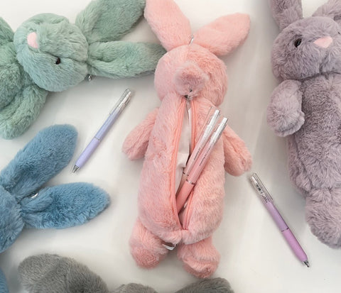 Fluffy Rabbit Pen Pouch [2colors] | Pencil Case