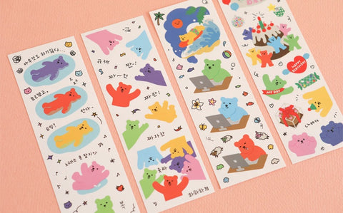 Jelly Bear Seal Sticker 01-04