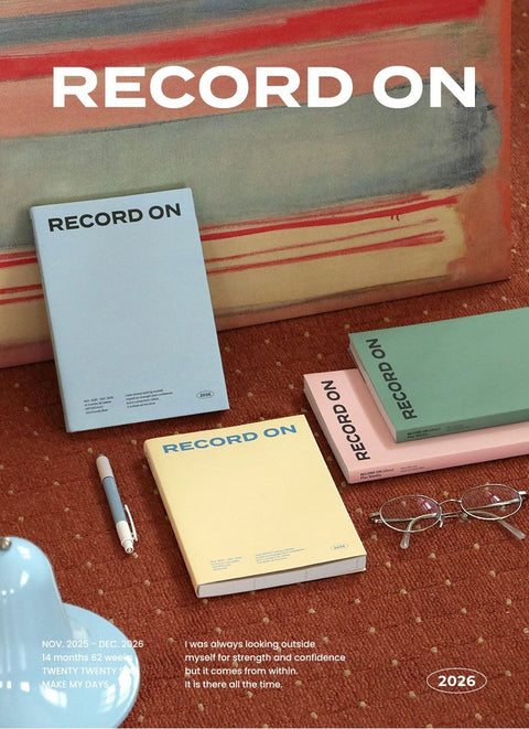 2026 Record On Weekly Planner A5 [4colors]