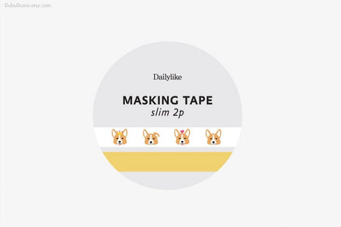 Slim Washi Tapes 2P [19 Welsh corgi]