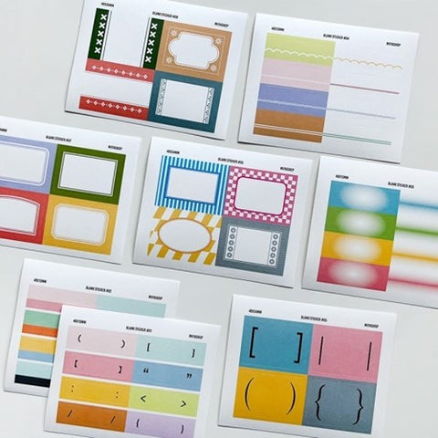 Blank Deco Sticker Pack | 16sheets