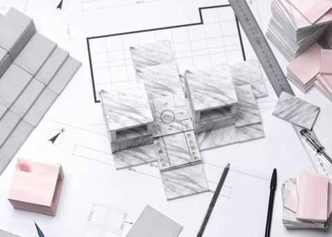 Sticky Block Memo Notes L [Marble]