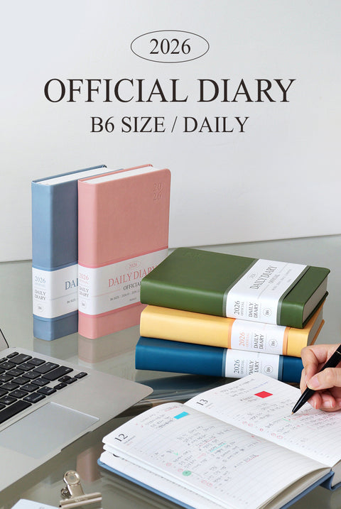 2026 Official Daily Diary Time Planner B6 [6colors] | Daily Diary 2026