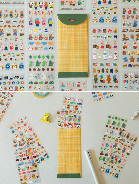 Diary Removable Seal Sticker Pack | 8sheets