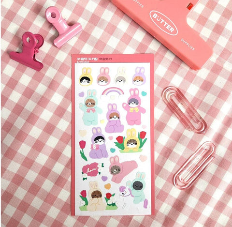 Rabbit Cat Seal Sticker v.1 | Kitty Deco Sticker