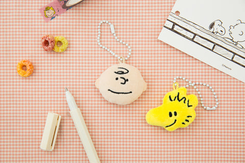 Peanuts Snoopy Friends Face Key Ring [3types] | Charlie, Woodstock, Snoopy