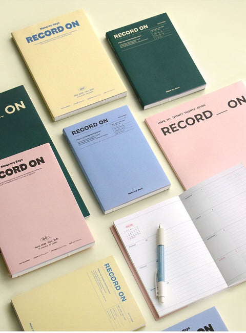 2027 Record On Weekly Planner A5 [4colors]