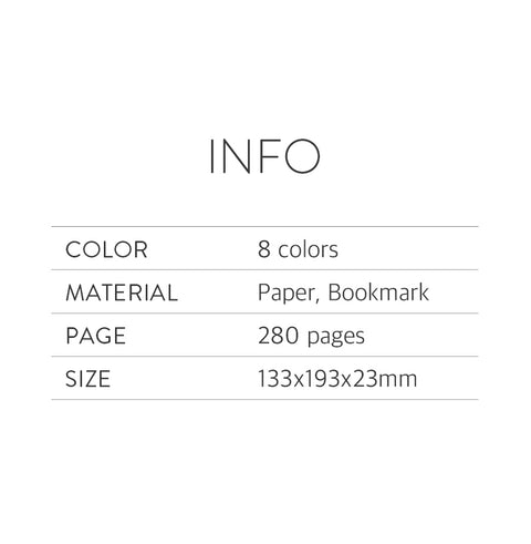 PRISM 280 Line Notebook B6 [8colors]