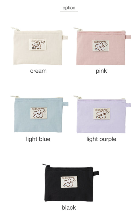 Coi Twill Flat Mini Pouch [5colors] | Mini Makeup Pouch