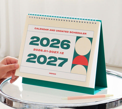 2026-2027 Desk Calendar + Undated Scheduler
