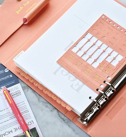 Allday Leather Index Tab Sticker ver.6 [2colors] | Leather Texture