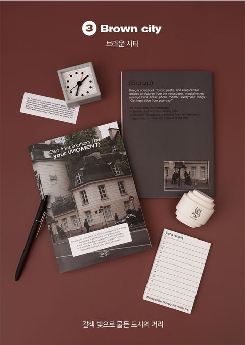 Scrap the Moment Notebook [3types] | Grid Line Blank