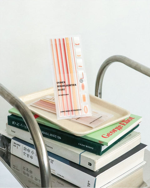 Index Long Highlighter Mark Sticky Notes [4types]