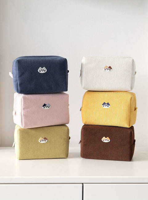 Brunch Brother Mogry Corduroy Makeup Pouch [6colors]