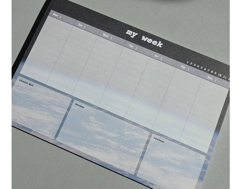 My Week Memo Pad [2types] | Weekly Notepad