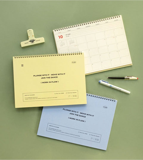 2026 Flow Monthly Planner A4 [2colors] | 2026 Desk Calendar