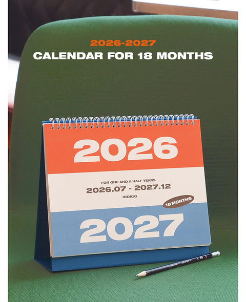 2026-2027 Desk Calendar + Undated Scheduler (2026.7 - 2027.12)