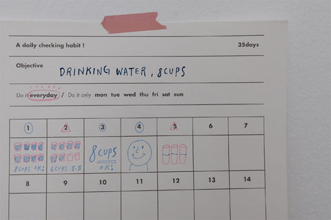 Daily Checking Habit 35days | 100sheets