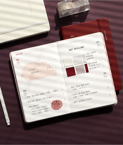 2027 Brilliant Daily Planner [7colors] | Daily Diary