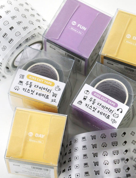 ICONIC Doodle Diary Kiss Cut Tape [2types]