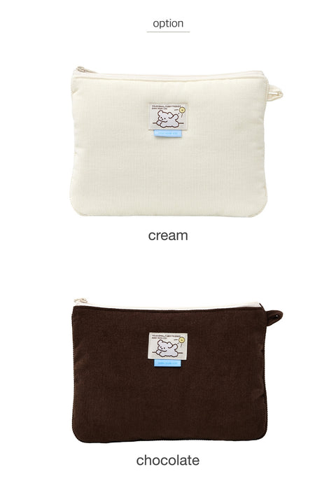 Coi Corduroy Flat Pouch [2colors] | Daily Pouch