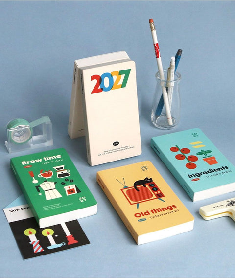 2027 Slow Weekly Diary [4types] | Compact Handy Weekly Diary