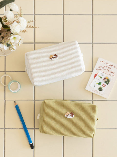 Brunch Brother Mogry Corduroy Makeup Pouch [6colors]