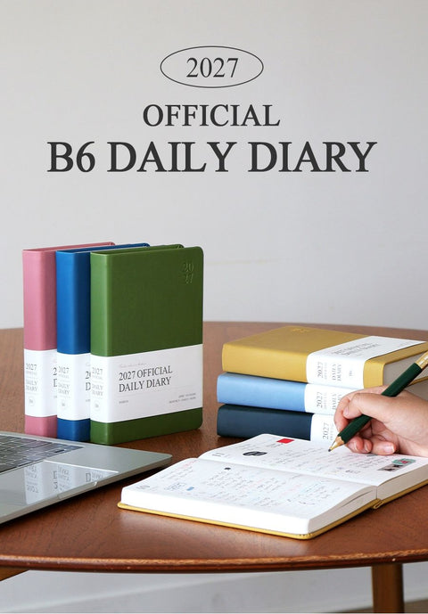2027 Official Daily Diary Time Planner B6 [6colors] | Daily Diary 2027