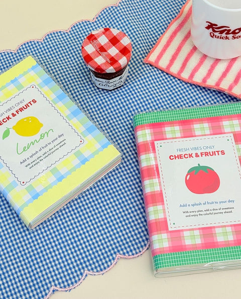 Check & Fruits Daily Diary [4types] | Daily Planner
