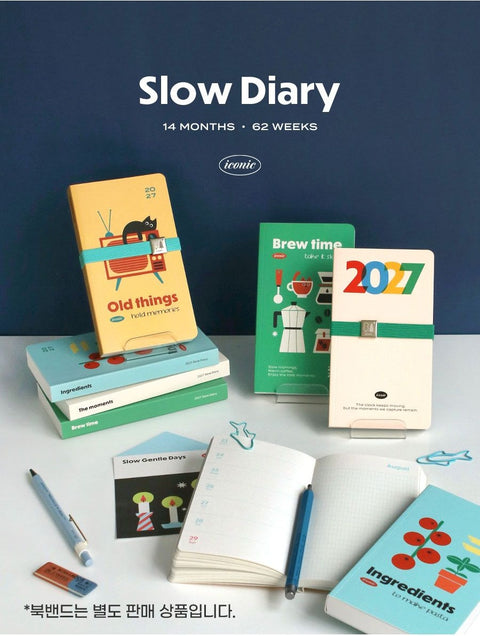 2027 Slow Weekly Diary [4types] | Compact Handy Weekly Diary